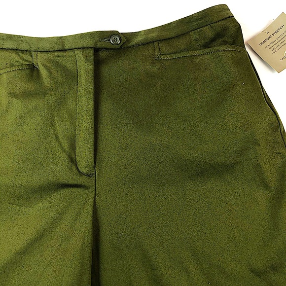 Comfort Stretch Golf Shorts Rich Olive Green Liz Claiborne - Picture 9 of 10